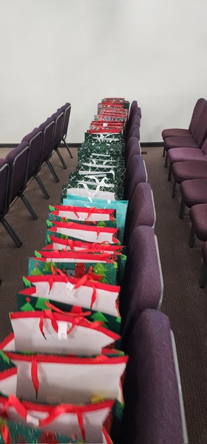 Volunteers Packing Boxes